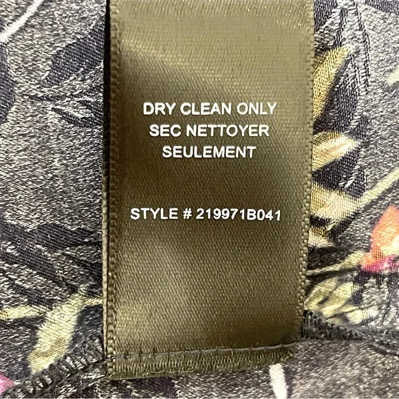 Rebecca Taylor Ivie Silk Fleur Sprig Floral Print Jacquard Top Size 4 - Picture 11 of 13